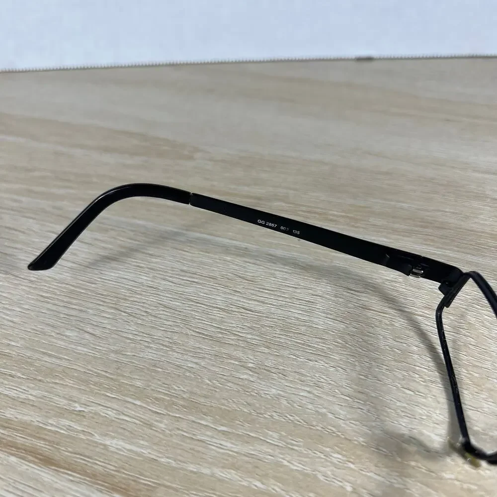Gucci GG2867 003 Eyeglasses Matte Black Metal FRAMES ONLY Monogrammed 51-17-135